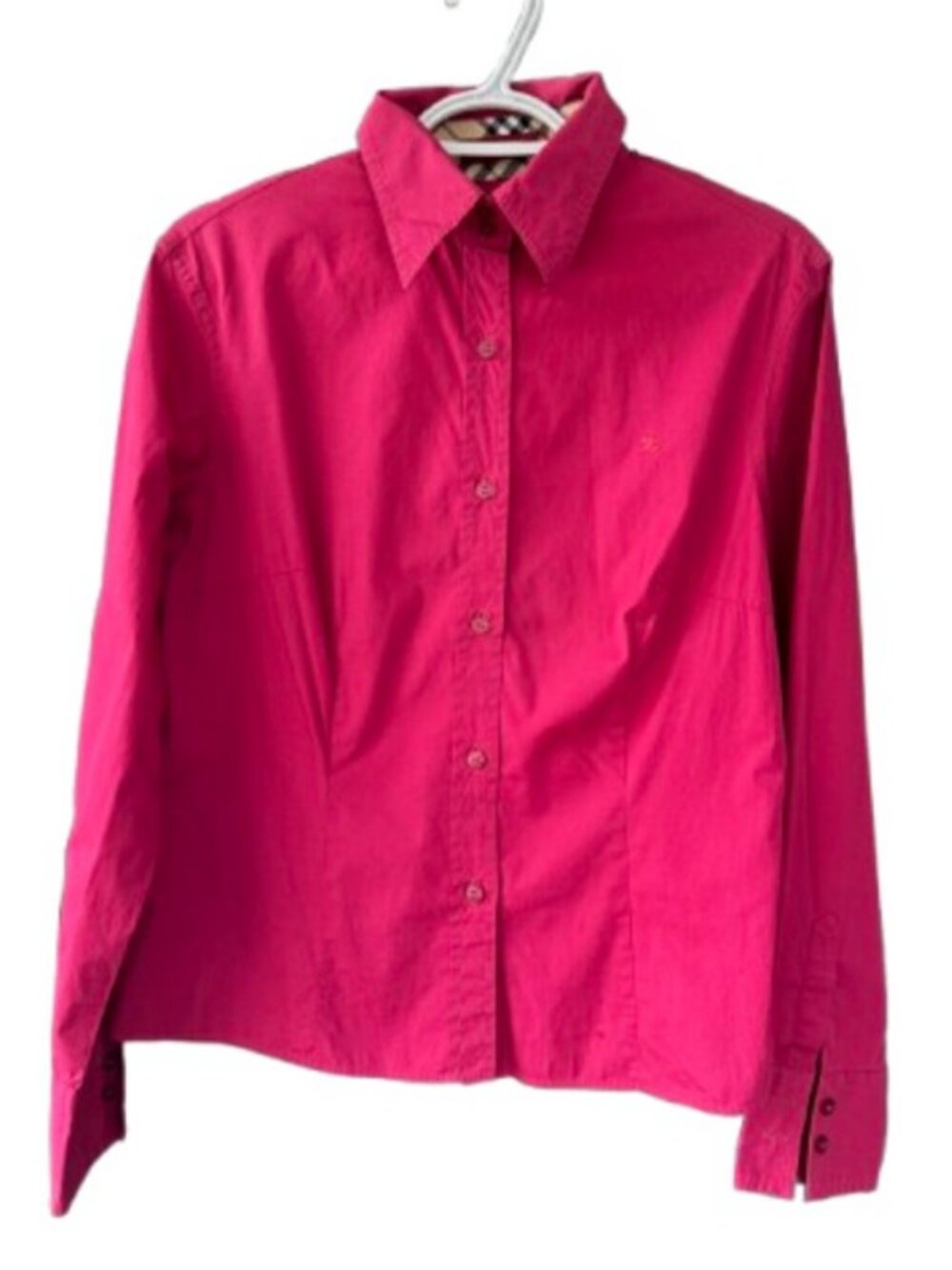 Burberry London long sleeve button up shirt pink women's size 42